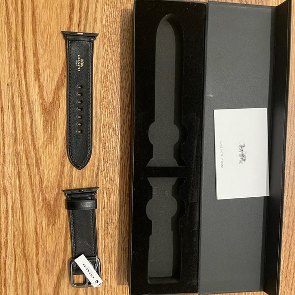 COPY - iWatch black leather watch band - Picture 3 of 4